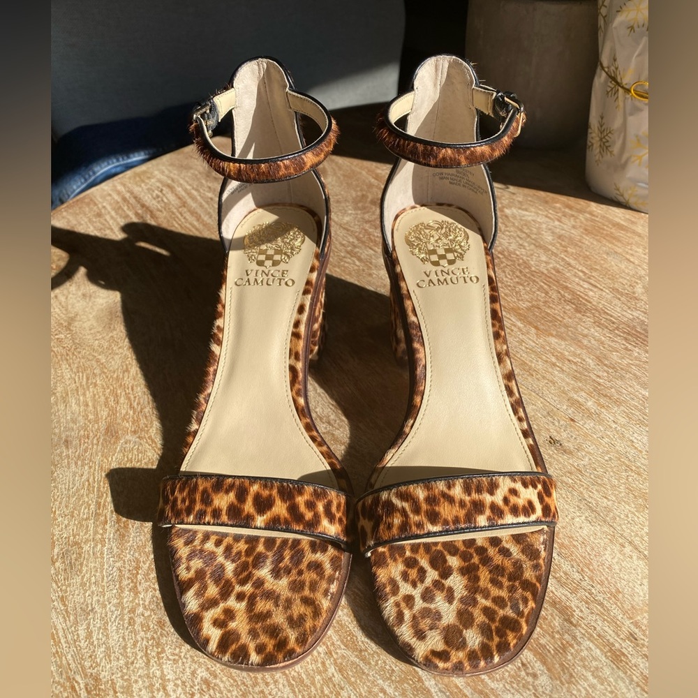 Vince Camuto Cowhair Animal Print Platform Sandal
